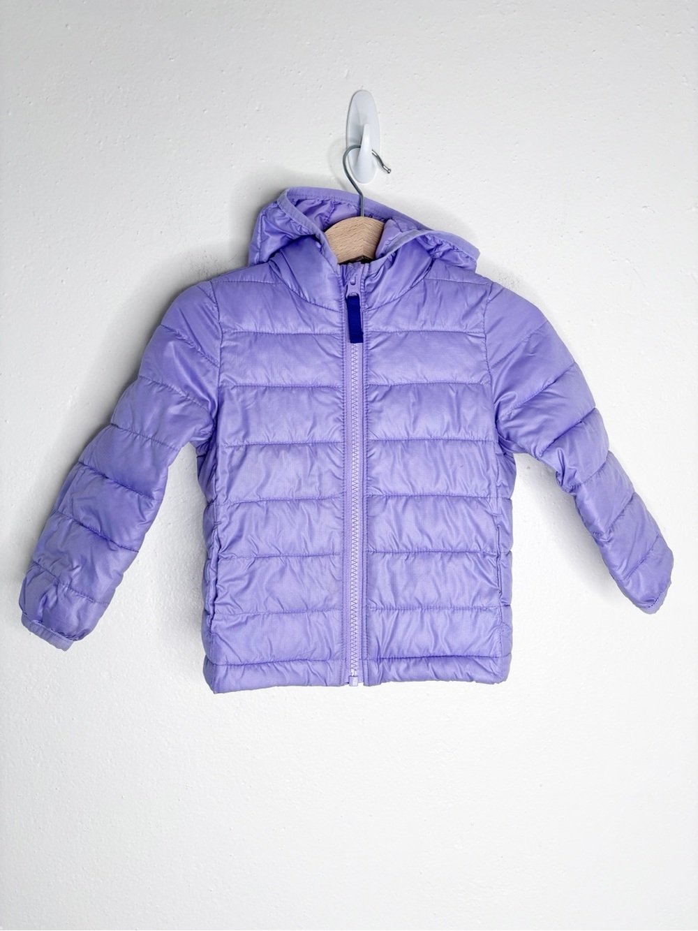 Primary Hooded Puffer Full Zip Light Purples Size 18-24M